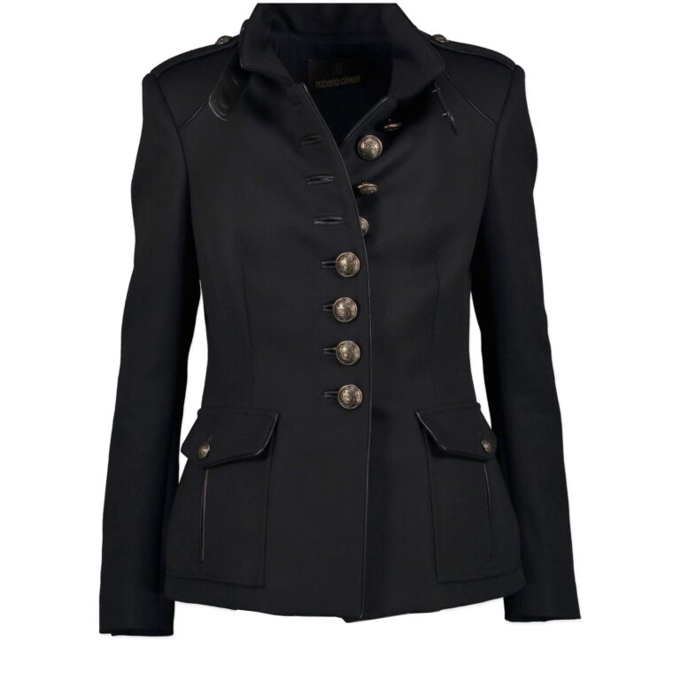 Roberto cavalli wool coat sales