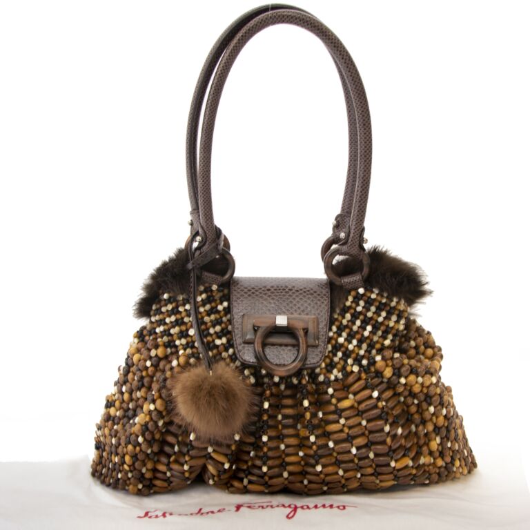 Ferragamo cheap fur bag