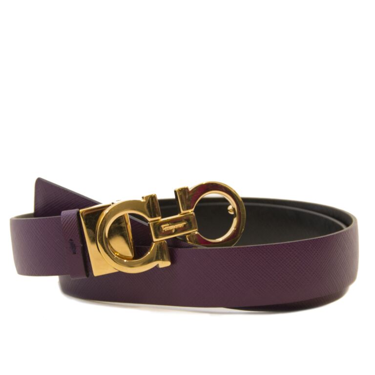 Ferragamo belt purple outlet