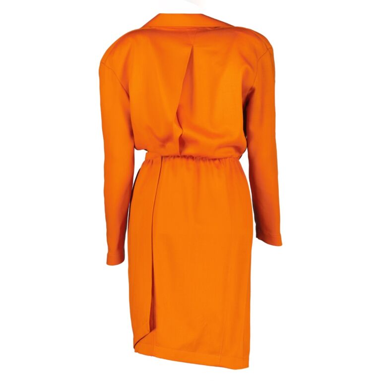 Thierry Mugler Orange Dress Size 38 Labellov Buy and Sell