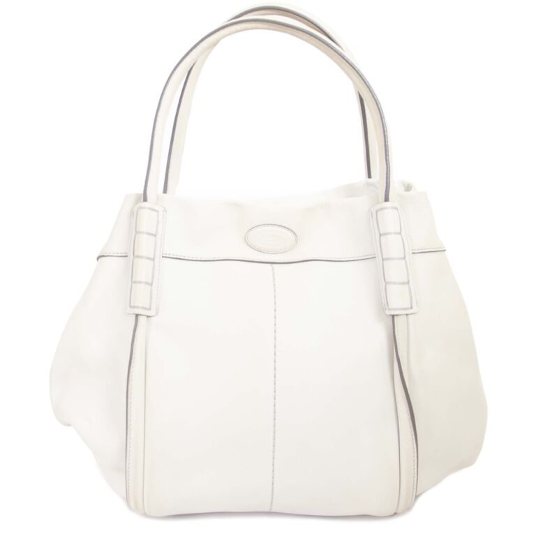 Tod s White Leather Tote Bag Labellov Buy and Sell Authentic
