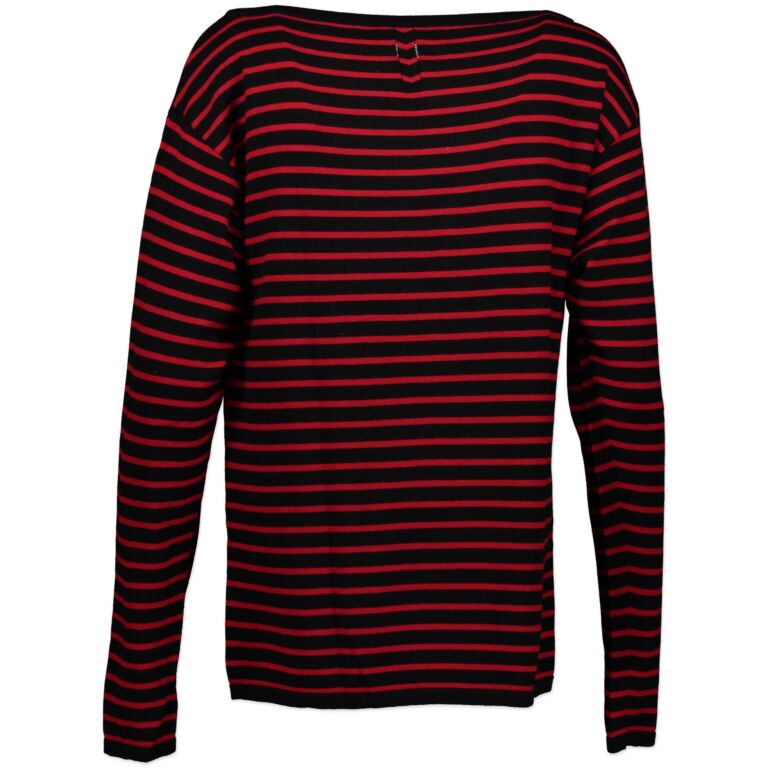 【送料&関税込】Saint Laurent Printed Wool Top Saint Laurent stripe-jacquard Wool Sweater | Neutrals | FARFETCH