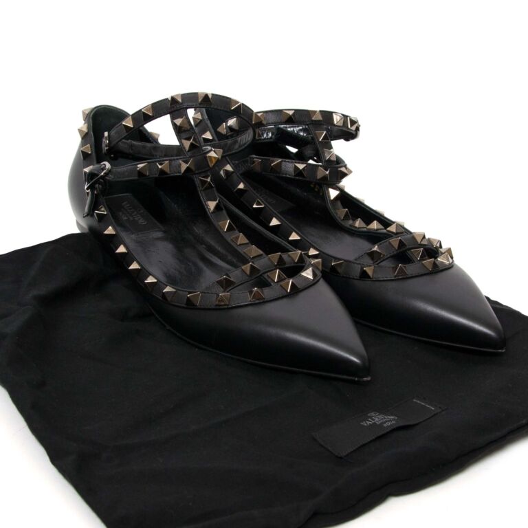 【関税＆送料込み】Valentino Garavani Black Flats 楽天市場】ヴァレンティノ Valentino Garavani 'ROCKSTUD