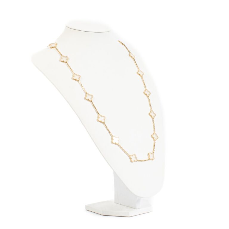 Van Cleef & Arpels Rock Crystal/Yellow Gold Vintage Alhambra 20