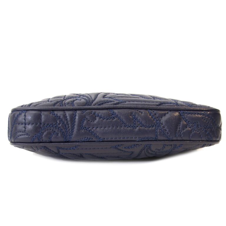Versace Vanitas Blue Quilted Crossbody Bag Labellov Buy and