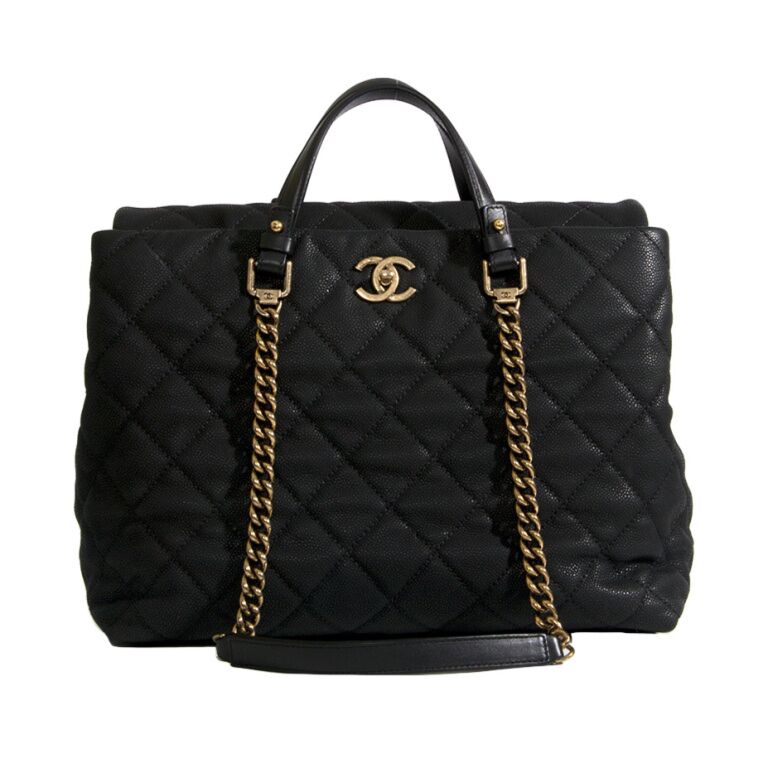 Chanel Large Tote Collection Spring/Printemps 2013 Black Grained