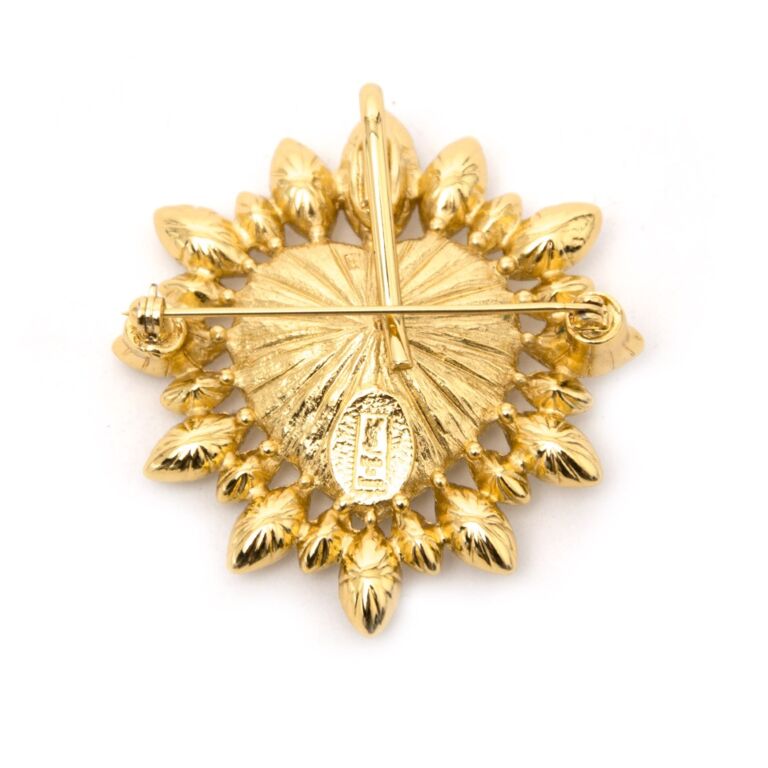 YSL クリスタルブローチ Yves Saint Laurent Crystal Brooch ○ Labellov ○ Buy and