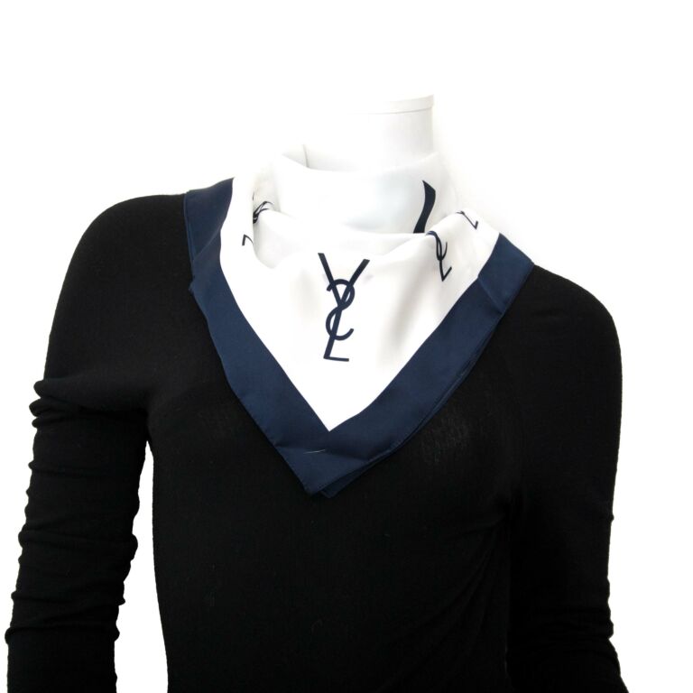 YSL Vintage Logo Scarf ○ Labellov ○ Buy and Sell Authentic