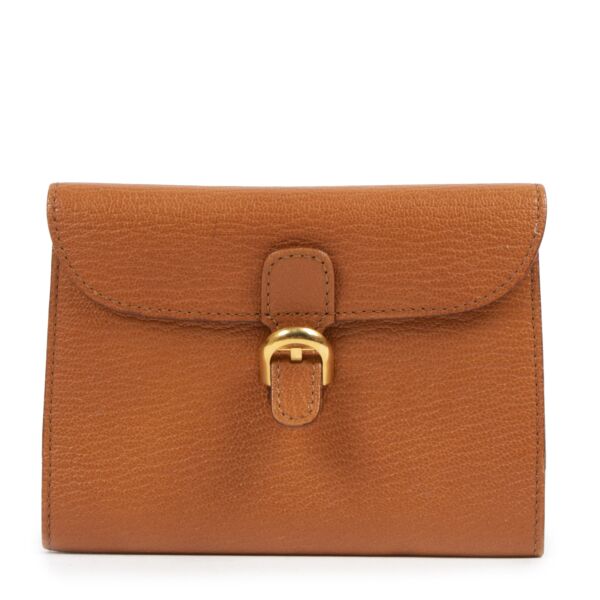 Authentic second-hand vintage Delvaux Camel Address Book Holder buy online webshop LabelLOV