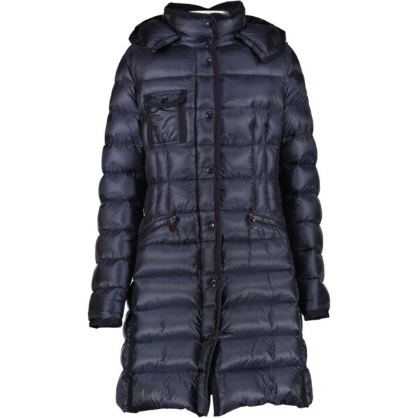 Moncler Hermine Blue Down Long Coat