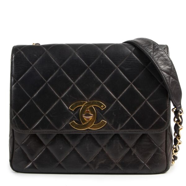 Chanel Vintage Black Quilted Shoulder Bag