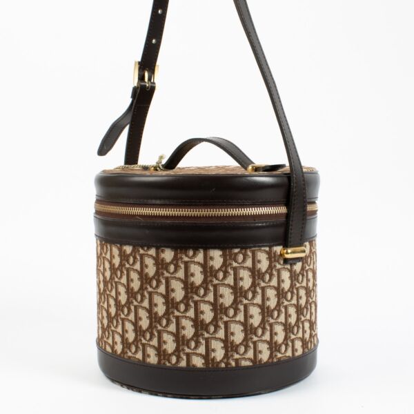 Christian Dior Brown Oblique Cosmetic Case