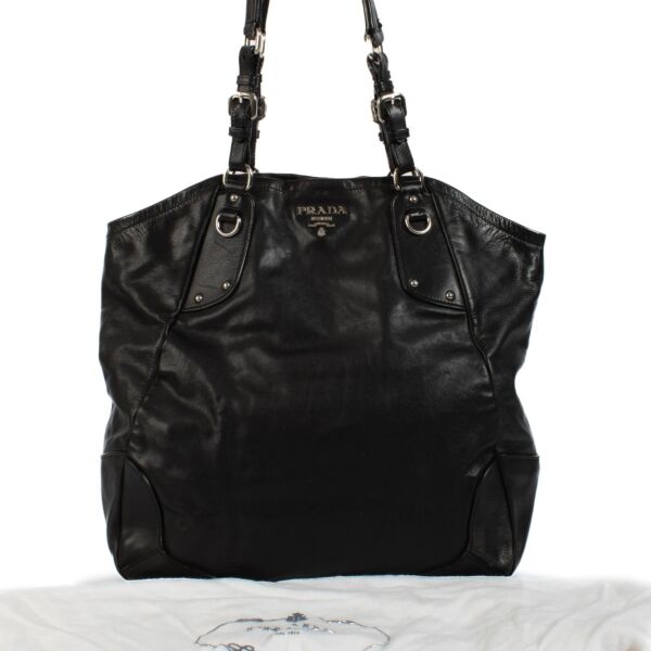 Prada Black Leather Shoulder Bag