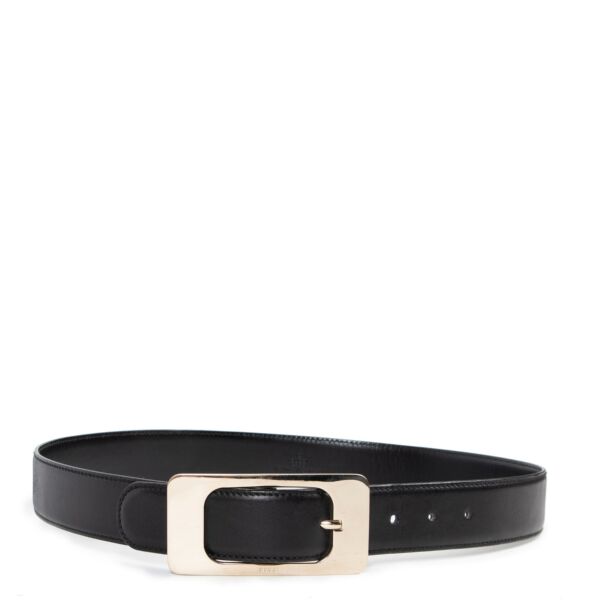Gucci Black Leather Belt - Size 42