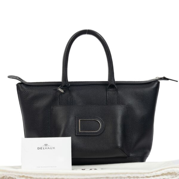 Delvaux Black Clandestin Trotteur Top Handle Bag
