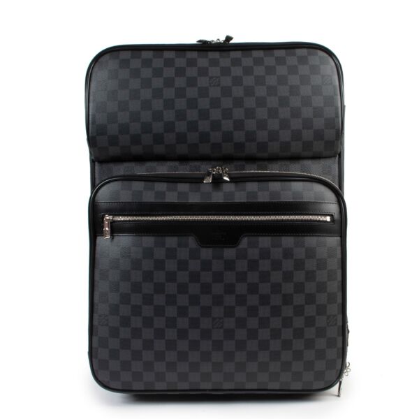 Shop safe online at Labellov in Antwerp this 100% authentic second hand Louis Vuitton Pégase Légère 55 Business Damier Graphite Luggage
