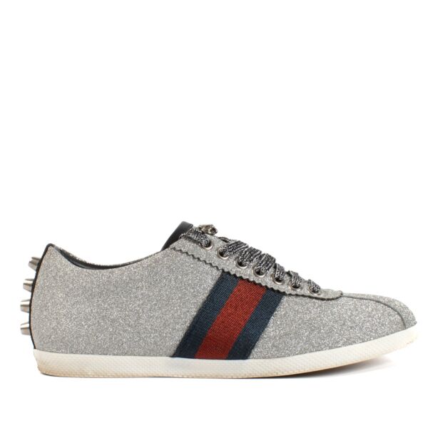 shop 100% authentic second hand Gucci Silver Sneakers - Size 36 1/2 on Labellov.com