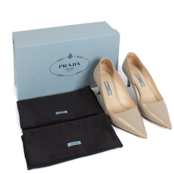 Prada Beige Leather Pumps - Size 36 