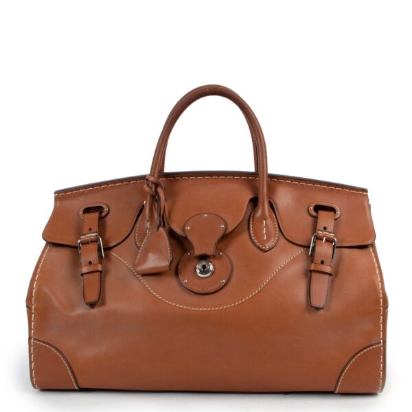Ralph Lauren Soft Ricky 40 RL Gold Nappa Calfskin