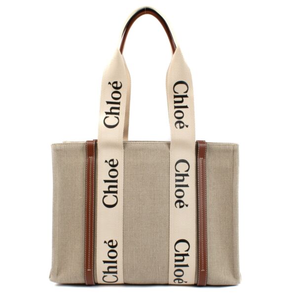 shop 100% authentic second hand Chloé Beige Woody Tote Bag on Labellov.com