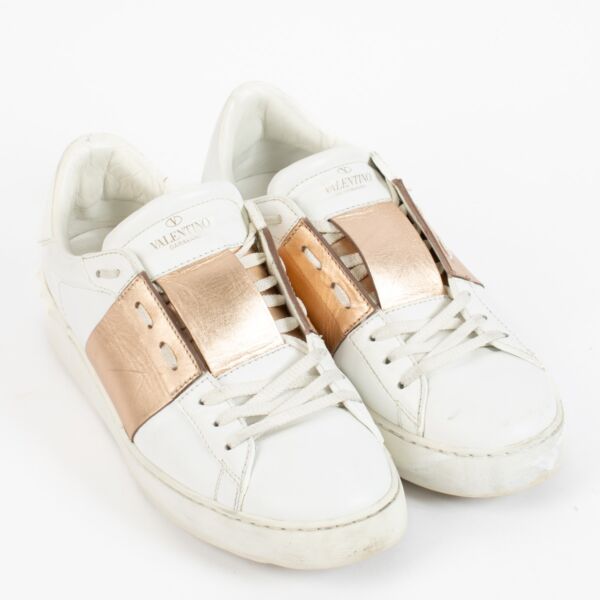 Valentino Garavani White Open Sneakers - Size 40.5