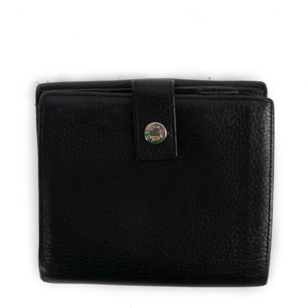 Delvaux Black Grained Leather Wallet