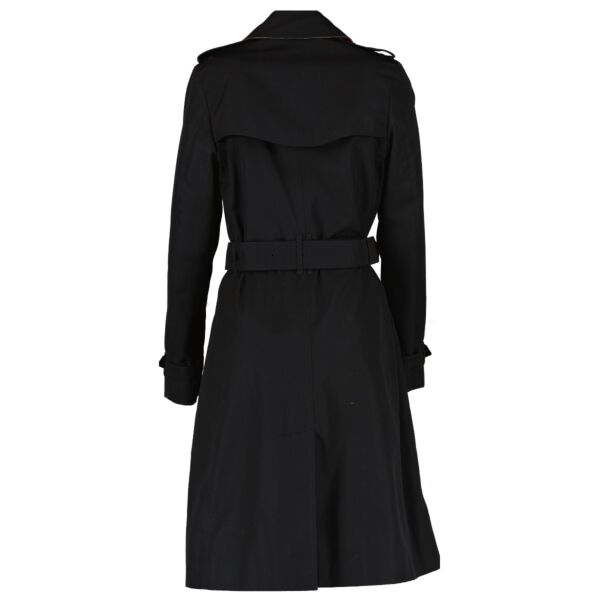 Burberry Black Trench Coat - Size UK 8