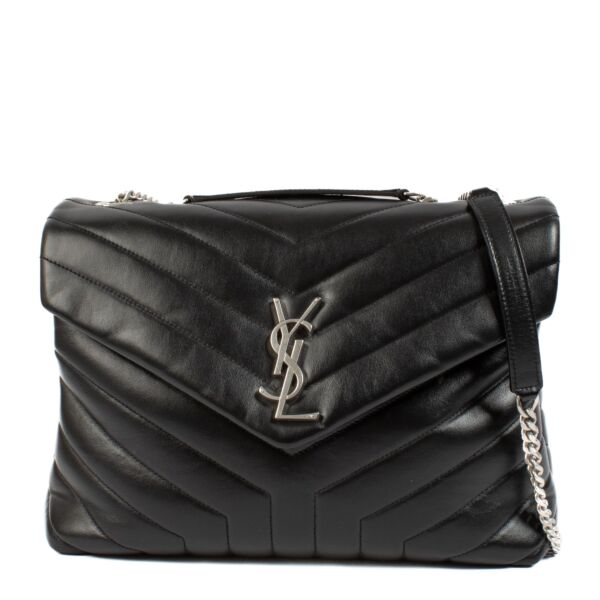 shop 100% authentic second hand Saint Laurent Black Quilted Leather Medium Loulou Bag on Labellov.com