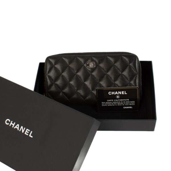 Chanel Black Lambskin Classic Wallet