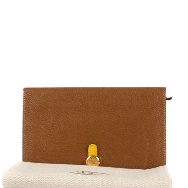 Hermès Gold/Jaune Ambre Dogon Duo Wallet