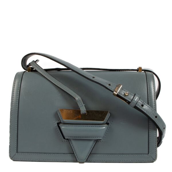 Shop safe online at Labellov in Antwerp, Brussels and Knokke these 100% authentic second hand Loewe Blue Leather Barcelona Crossbody Bag