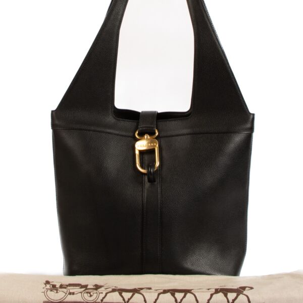 Delvaux Liaison Black Trotteur Shoulder Bag