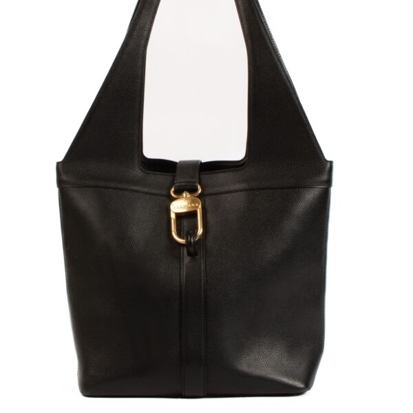 Delvaux Liaison Black Trotteur Shoulder Bag