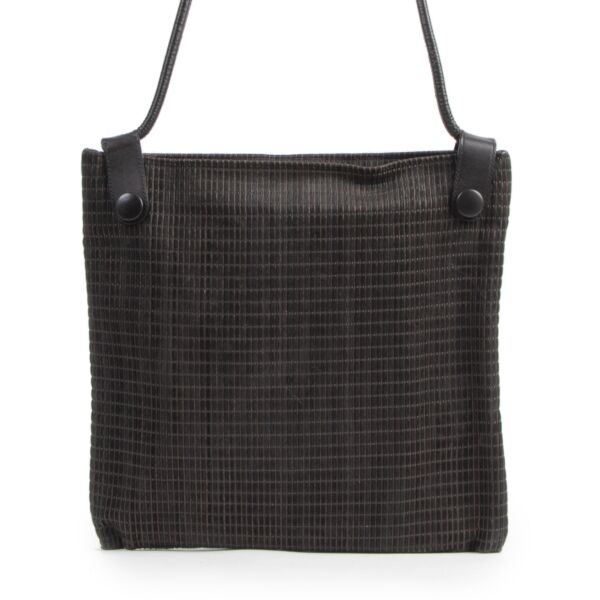 Authentique seconde-main vintage Delvaux Dark Brown Woven Leather achète en ligne webshop LabelLOV