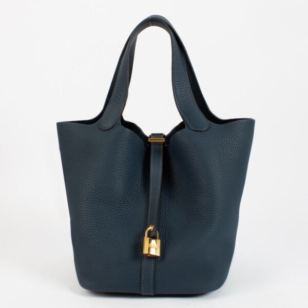 Hermes Picotin 22 Bleu de Prusse Clemence