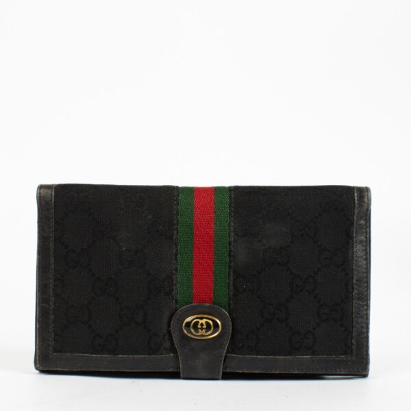 authentic preloved Gucci Black Monogram Wallet on Labellov.com