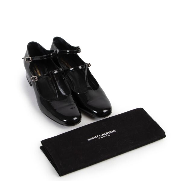 Saint Laurent Black Patent Leather Heels - Size 41
