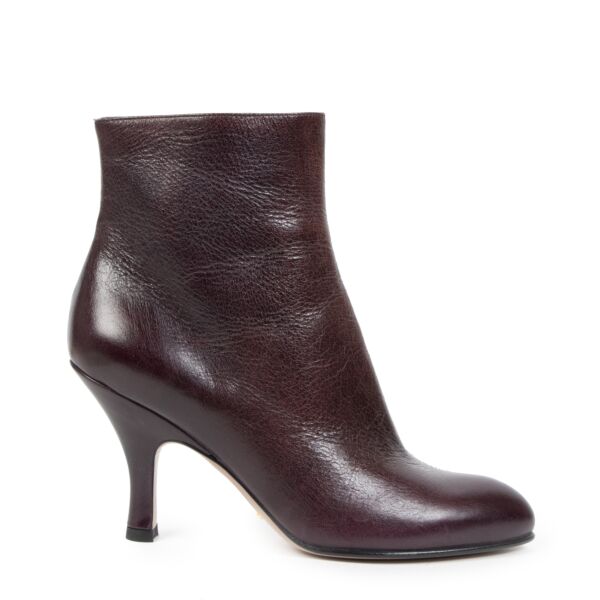 Prada Bordeaux Brown Ankle Boots - size 36,5