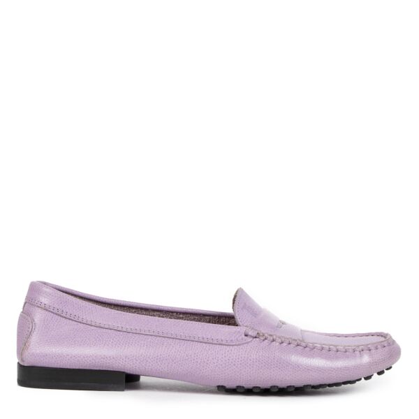 Tod's Gommino Loafers Leather Light Purple - size 36