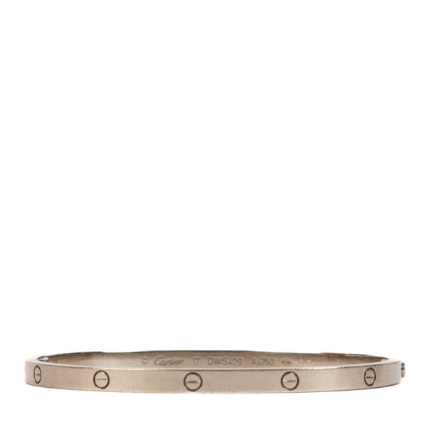 Cartier White Gold LOVE Bracelet Small Model