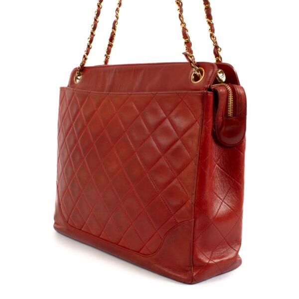 Chanel Red Vintage Tote Bag