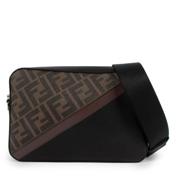 Fendi Black Camera Case Medium FF Bag