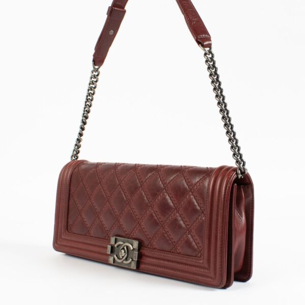 Chanel Burgundy Boy Chanel East West Bag