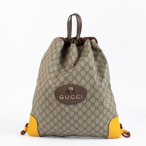 Shop 100% authentic second hand Gucci GG Supreme Drawstring Backpack on Labellov.com