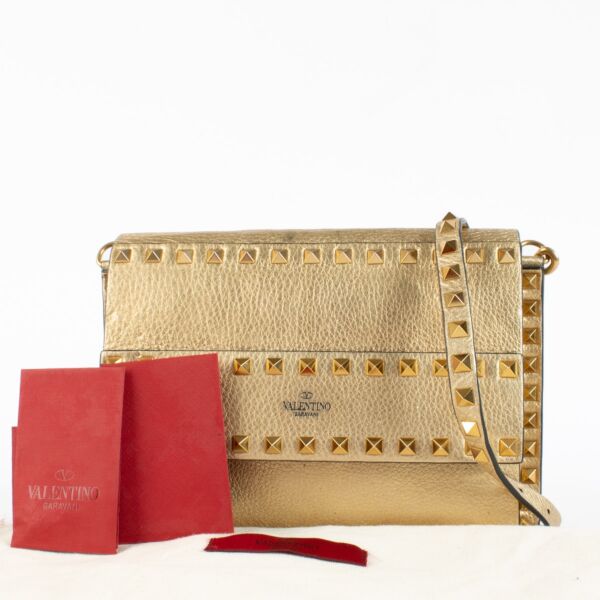Valentino Garavani Gold Rockstud Bag