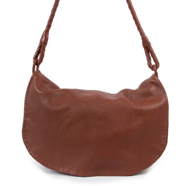Shop authentic second hand Bottega Veneta Marron Leather Braided Strap Shoulder Bag at Labellov
