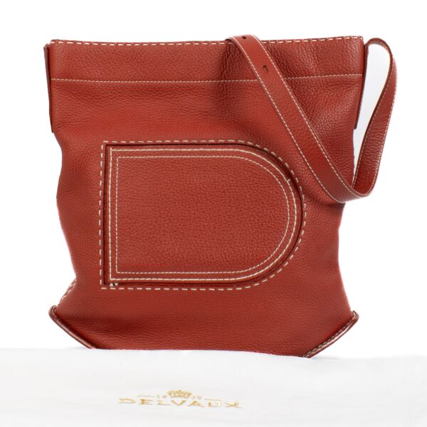 Delvaux Scarlet Red Taurillon Soft Pin Surpiqué Bag