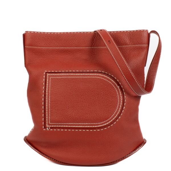 Delvaux Scarlet Red Taurillon Soft Pin Surpiqué Bag
