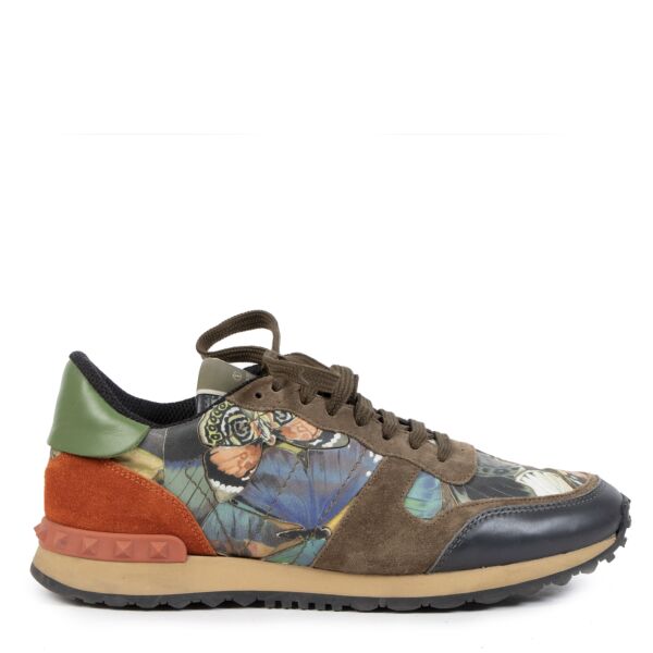 Authentieke Tweedehands Valentino Garavani Butterfly Rock Runner Sneakers - Size 39 juiste prijs veilig online shoppen luxe merken webshop winkelen Antwerpen België mode fashion