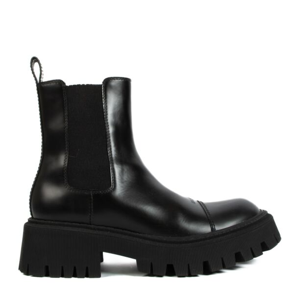 Balenciaga Tractor Leather Chelsea Boots